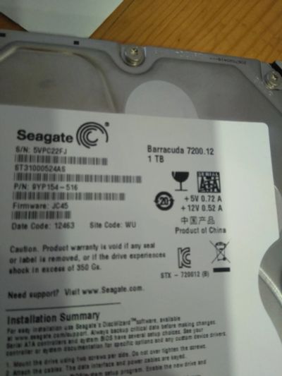 Лот: 16818436. Фото: 1. Жесткий диск Seagate 1000. Жёсткие диски