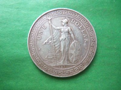 Лот: 16082912. Фото: 1. Великобритания 1 доллар 1911 г... Великобритания и острова