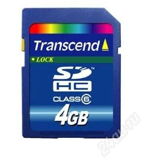 Лот: 1375184. Фото: 1. Карта памяти SDHC 4Gb Transcend. Карты памяти