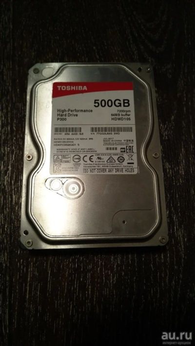 Лот: 13394381. Фото: 1. Жесткий диск Toshiba 500Гб 2017год. Жёсткие диски