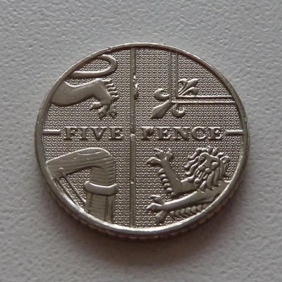 Лот: 3637292. Фото: 1. Великобритания. 5 пенсов. 2010... Великобритания и острова