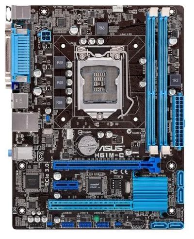 Лот: 6068562. Фото: 1. Материнская плата ASUS H61M-C... Материнские платы