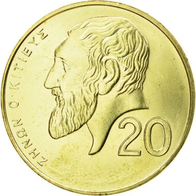 Лот: 18868674. Фото: 1. Кипр 20 центов 2001 с Рубля. Европа