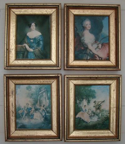 Лот: 17273072. Фото: 1. Плакетки с репродукциями картина... Другое (антиквариат)