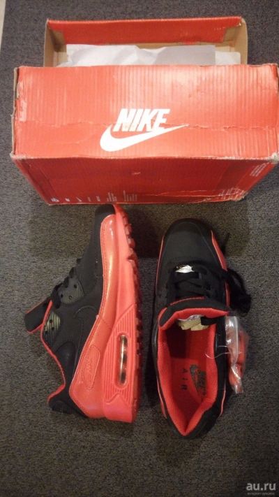 Лот: 13784952. Фото: 1. Nike Air Max 90 38 размер черно-красные... Кеды, кроссовки, слипоны