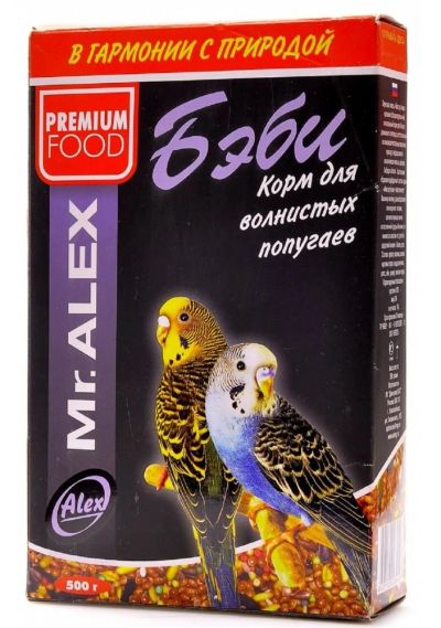 Лот: 6429758. Фото: 1. Корм Mr. ALEX Бэби для волнистых... Корма