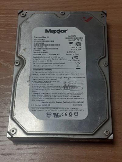 Лот: 22841179. Фото: 1. HDD жесткий диск 200gb IDE Maxtor... Жёсткие диски (HDD)