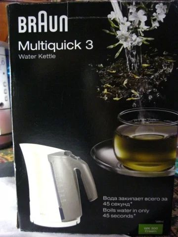 Лот: 5258630. Фото: 1. Новый чайник Braun WK 300 White. Чайники, кофемашины, кулеры