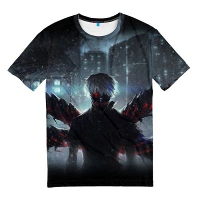 Лот: 10625921. Фото: 1. Мужская футболка 3D "Tokyo Ghoul... Футболки, поло