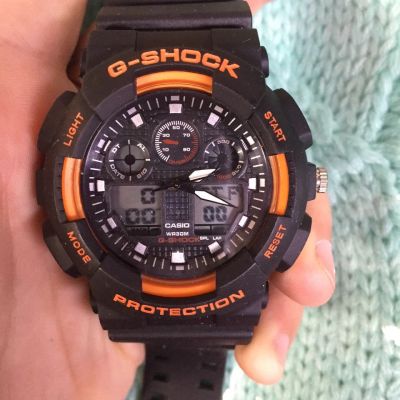 Лот: 6100554. Фото: 1. Часы G-shock черные с оранжевым... Другие наручные часы