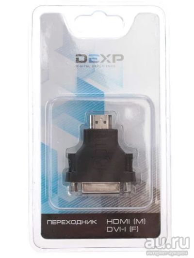 Лот: 13568582. Фото: 1. Переходник DEXP HDMI - DVI-I. Шлейфы, кабели, переходники