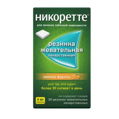 Лот: 23732818. Фото: 1. Никоретте 4 мг резинка жевательная... Лекарства