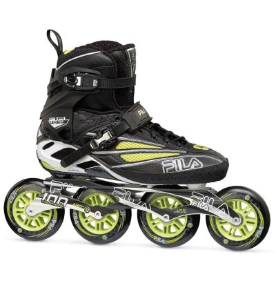 Лот: 16155441. Фото: 1. Роликовые коньки FILA FM 100 black... Роликовые коньки, скейтборды, самокаты
