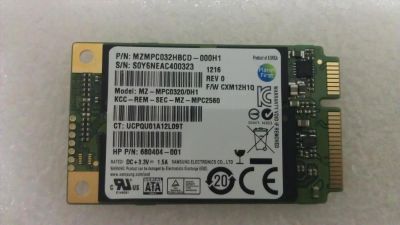 Лот: 4736243. Фото: 1. Samsung 32GB Mini PCI-E MSATA... Жёсткие диски (HDD)