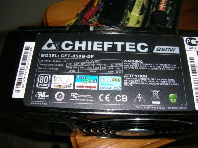 Лот: 10855842. Фото: 1. Неисправный БП Chieftec 850W... Корпуса, блоки питания