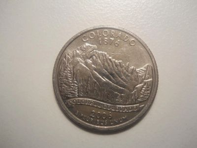Лот: 5296561. Фото: 1. 25 центов США (квотер). Штат Колорадо... Америка