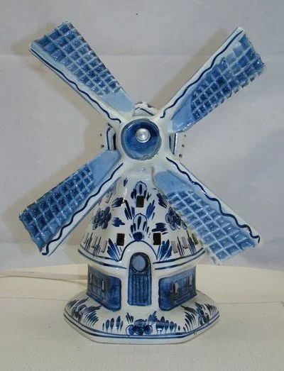Лот: 11775792. Фото: 1. Delft лампа ночник Мельница (X205... Другое (антиквариат)