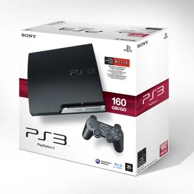 Лот: 3154150. Фото: 1. Ps3 slim 160gb [прошита новейшей... Игровые приставки, консоли