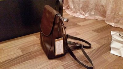 Лот: 10305038. Фото: 1. Кожаный женский рюкзак (новый). Рюкзаки