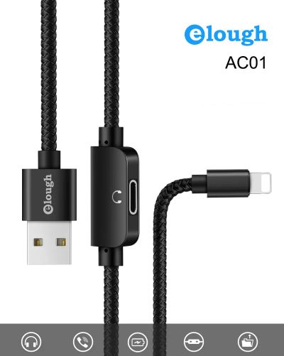 Лот: 11489226. Фото: 1. Elough фирменный кабель для Apple... Дата-кабели, переходники