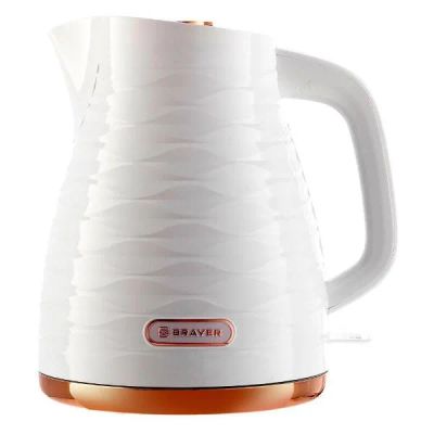 Лот: 24629613. Фото: 1. Электрический чайник Brayer BR1057WH. Чайники, кофемашины, кулеры