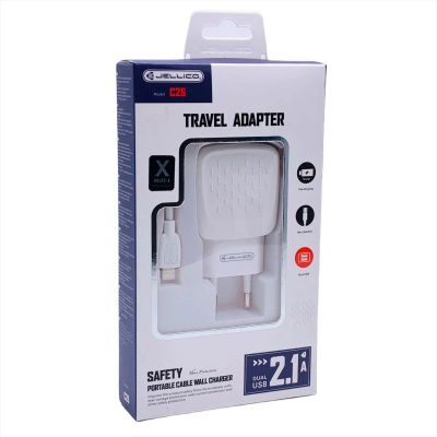 Лот: 22149997. Фото: 1. СЗУ JELLICO C26 2.1A 2USB+Lightning... Зарядные устройства, блоки питания, адаптеры сетевые для смартфонов
