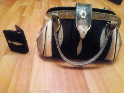 Лот: 3029803. Фото: 1. Сумка кожа ската+ кожа змеи... Сумки
