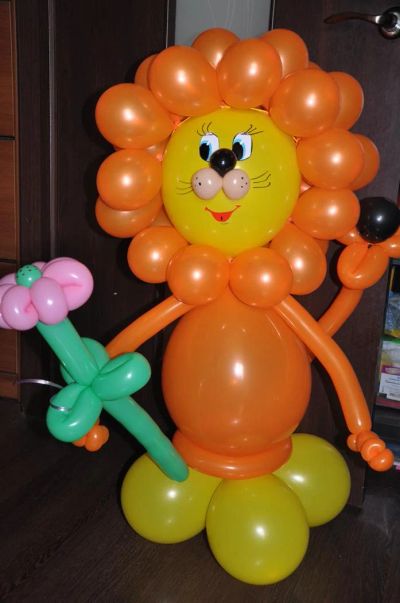 Лот: 3040824. Фото: 1. Игрушка. Львёночек из воздушных... Воздушные шары