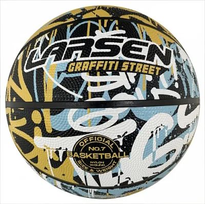 Лот: 22367135. Фото: 1. Мяч баскетбольный Larsen RB7 Graffiti... Мячи, ракетки, шайбы, клюшки