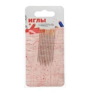 Лот: 21043558. Фото: 1. Набор швейных игл 10шт, с золотым... Для рукоделия