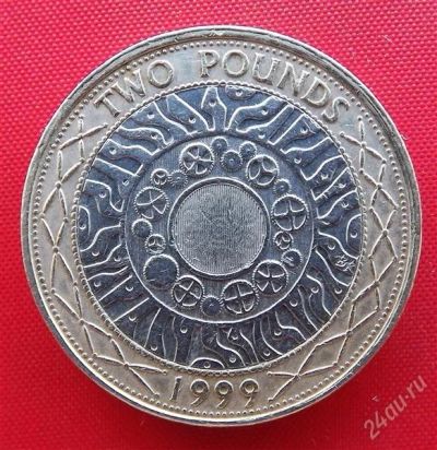 Лот: 2934531. Фото: 1. (№2834/LF) 2 фунта 1999 (Англия... Великобритания и острова