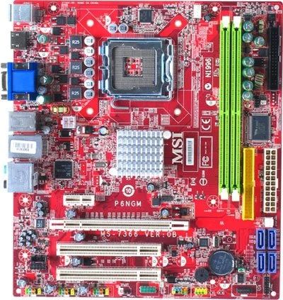 Лот: 10622289. Фото: 1. MSI MS-7366 V1.0 Socket 775 Micro-ATX... Материнские платы