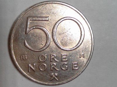 Лот: 14478327. Фото: 1. Монета Норвегии 50 эре. Европа