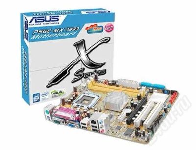 Лот: 296589. Фото: 1. ASUS P5GC-MX/1333 + процессор... Материнские платы