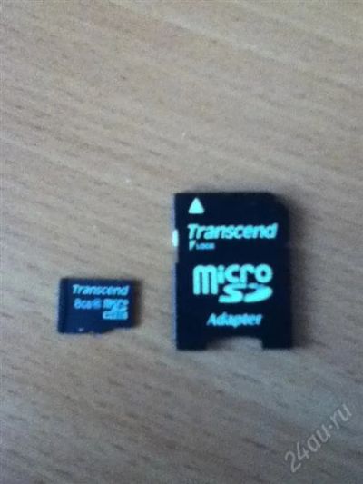 Лот: 1566660. Фото: 1. Transcend MicroSD 8 GB Высокоскоростная... Карты памяти