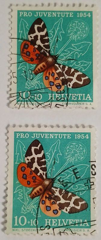 Лот: 25299676. Фото: 1. Марки_Швейцария, 10+10 Ct.- сентиме... Марки