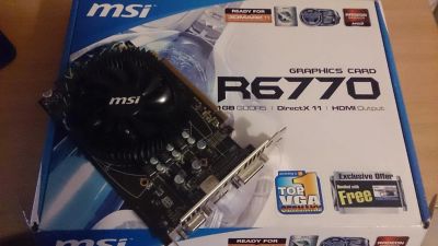 Лот: 6071681. Фото: 1. MSI HD 6770 1Gb DDR5. Видеокарты
