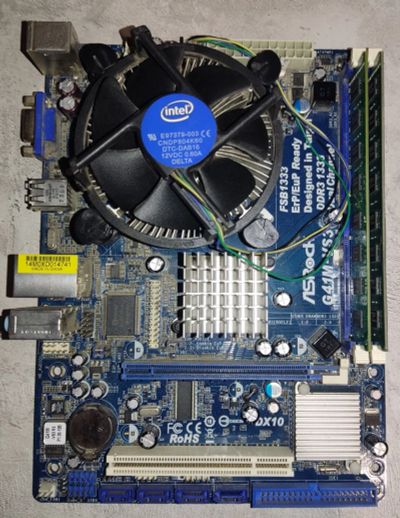 Лот: 25737557. Фото: 1. Комплект Asrock g41m-vs3/Intel... Комплекты запчастей
