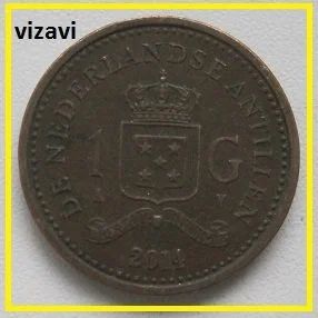Лот: 16350616. Фото: 1. Нидерландские Антиллы 1 гульден... Америка