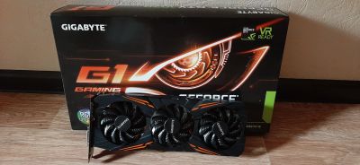 Лот: 19217261. Фото: 1. Gigabyte GTX 1070 G1 Gaming. Видеокарты