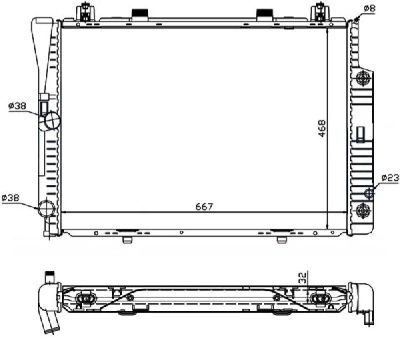 Лот: 3700225. Фото: 1. Радиатор mercedes s-class w140... Двигатель и элементы двигателя