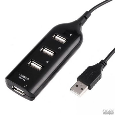 Лот: 14120851. Фото: 1. Mega Hub Port 4USB Черный. Дата-кабели, переходники