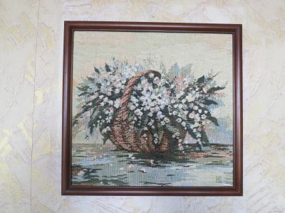 Лот: 16133695. Фото: 1. Гобелен "Ландыши" 34х33. Произведения