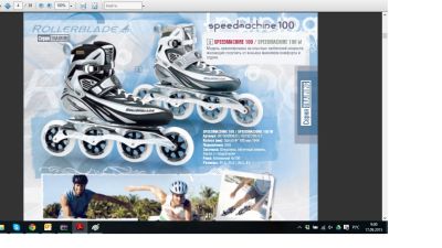 Лот: 6120168. Фото: 1. Ролики Rollerblade Speedmachine... Роликовые коньки, скейтборды, самокаты