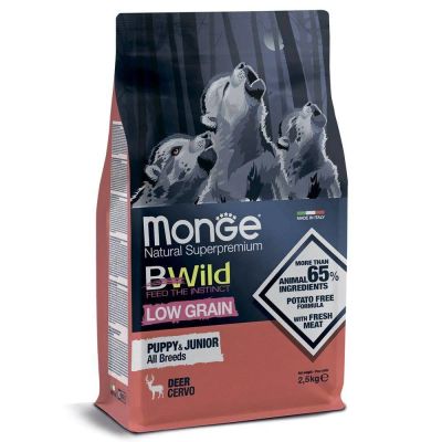 Лот: 17652168. Фото: 1. Monge Dog BWild LOW GRAIN н/зерн... Корма