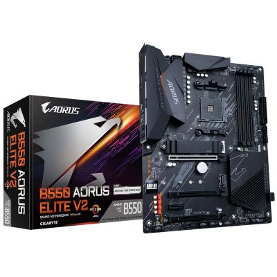 Лот: 21324187. Фото: 1. Топ плата Gigabyte B550 AORUS... Материнские платы