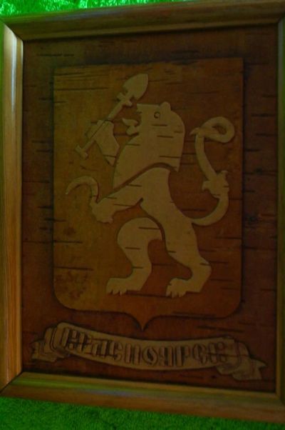 Лот: 4879626. Фото: 1. картинка на бересте ''красноярск... Другое (картины, панно)