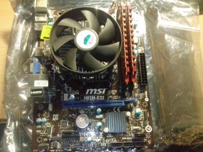 Лот: 12578935. Фото: 1. Комплект MSI H81M-E33 + Intel... Комплекты запчастей