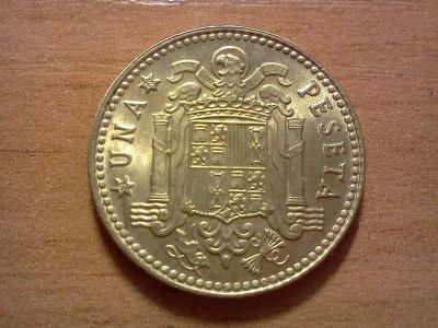 Лот: 6429592. Фото: 1. 1 песета испания. Европа
