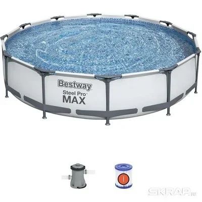 Лот: 17386161. Фото: 1. Бассейн каркасный Steel Pro Max... Бассейны, аксессуары и комплектующие